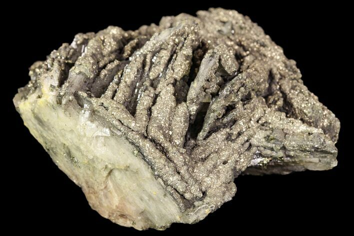 Pyrite & Chalcopyrite Encrusted Bladed Barite - Morocco #107926